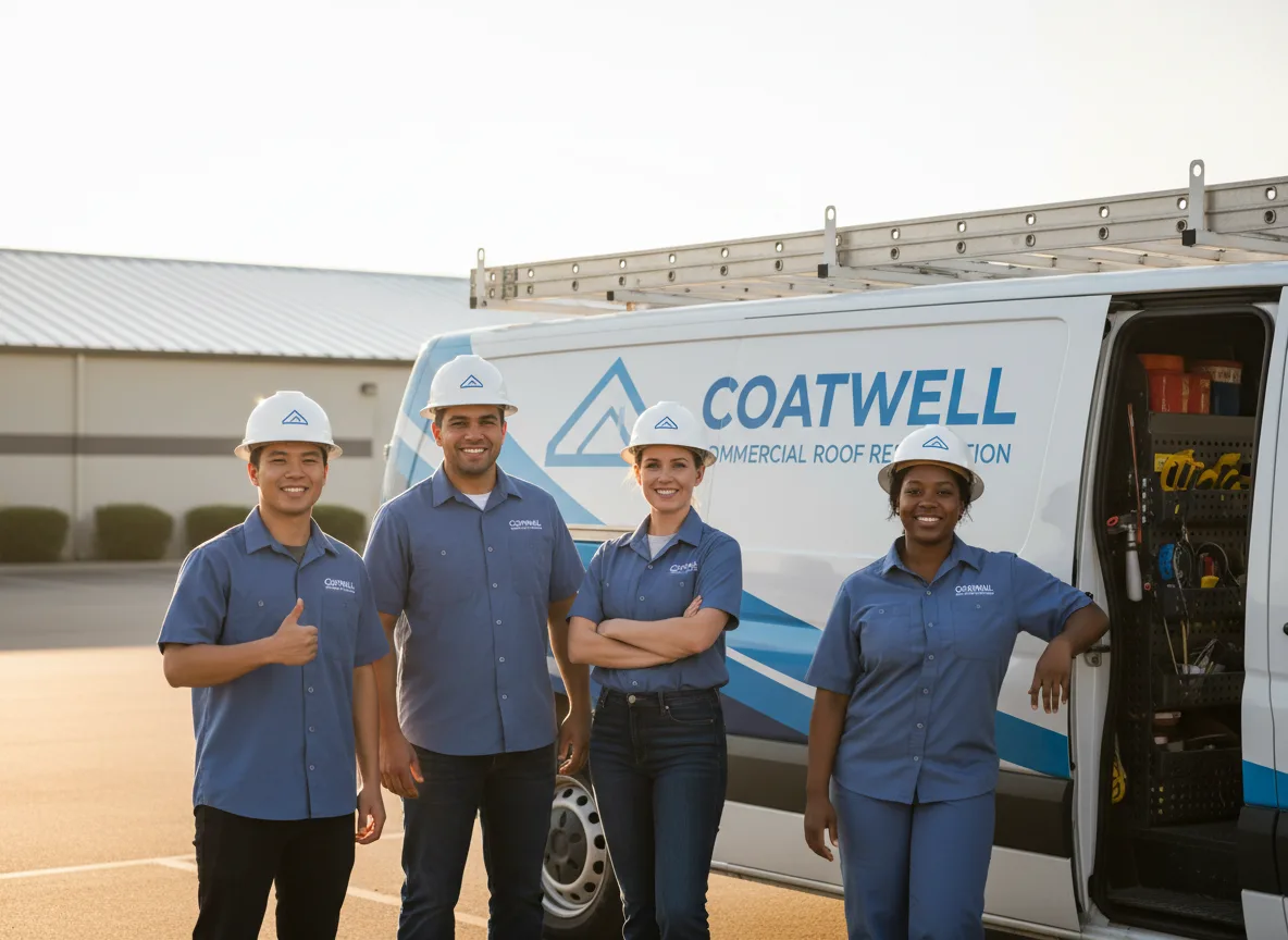 Commercial roof coating company in Mereta, TX